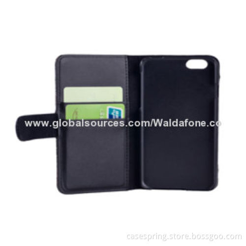 Leather Cases for iPhone 6 with Card Slots, Splicing Design